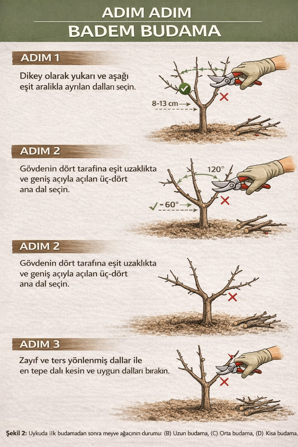 Badem Fidanı Budaması